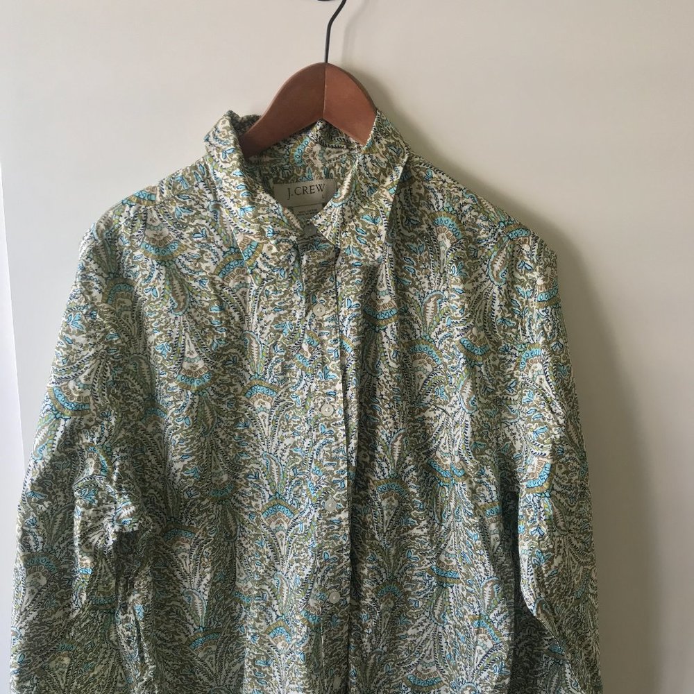 NWT Jcrew Mens Button Up shirt Sz L